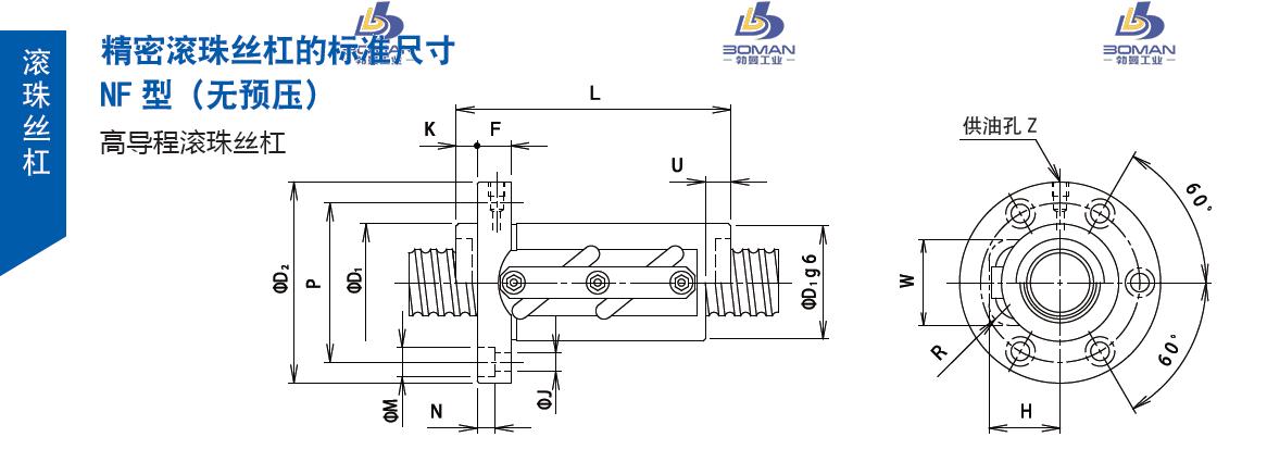 TSUBAKI 20NFJ5 tsubaki滚珠丝杠样本
